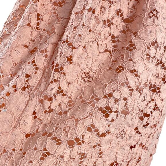 ERIN by Erin Fetherston Peach Alicia Floral Lace Fit Flare Mini Dress Sz 4 - Picture 8 of 14